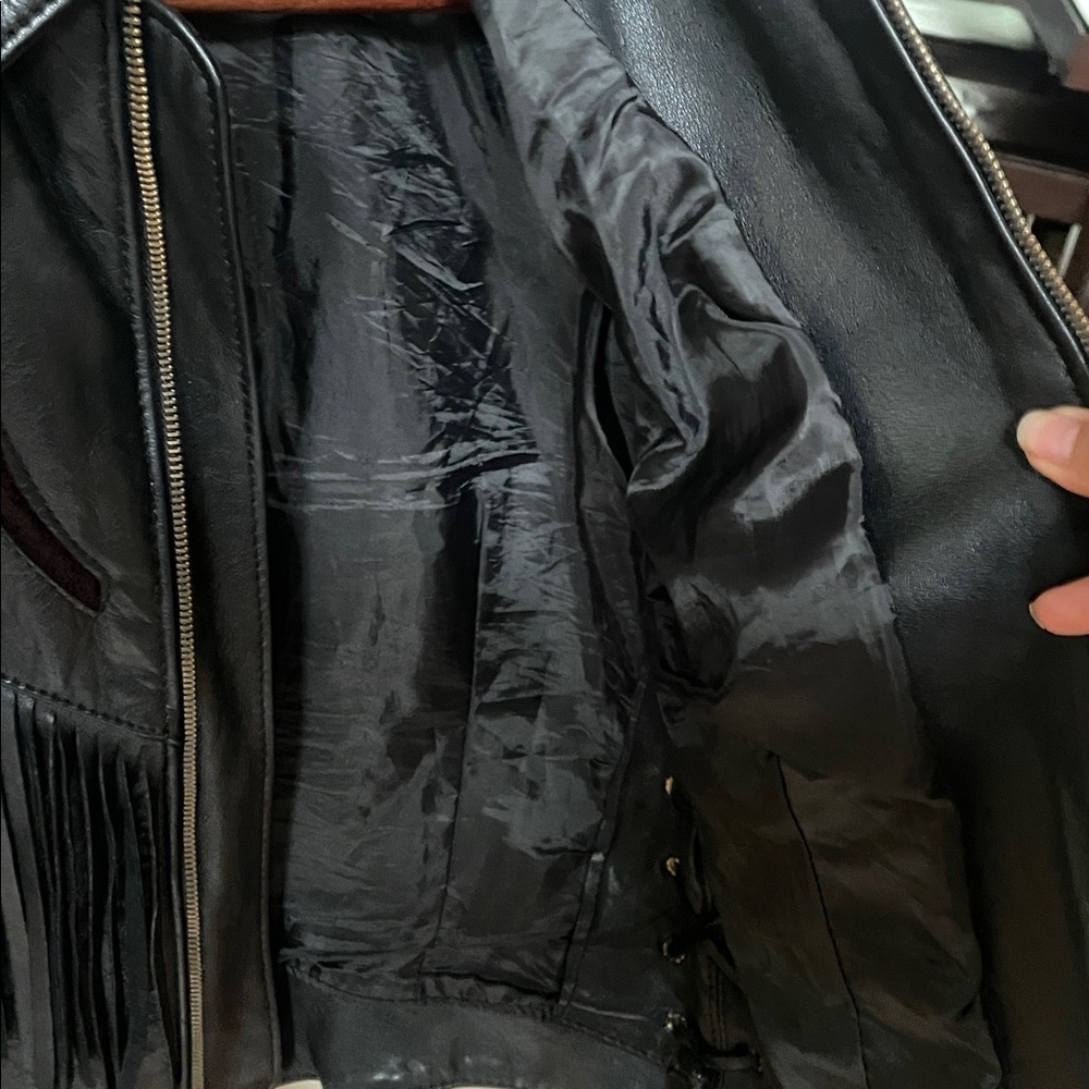 Protech Leather Fringe Motorcycle jacket - Picture 9 of 13